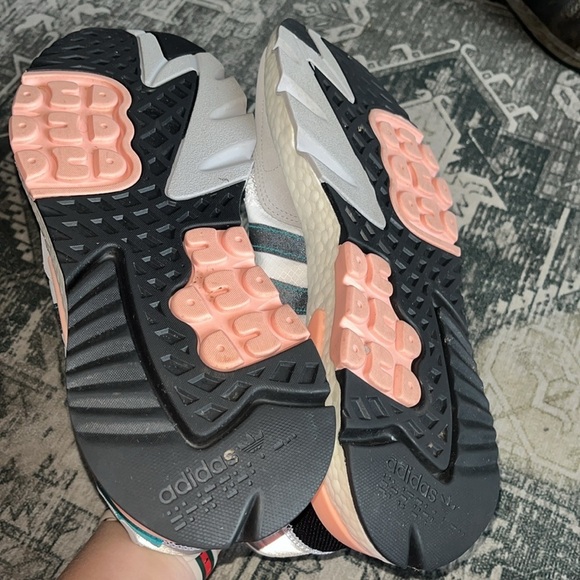 Adidas men’s Nite Jogger White Hi-Res Aqua size 12 - Picture 9 of 10